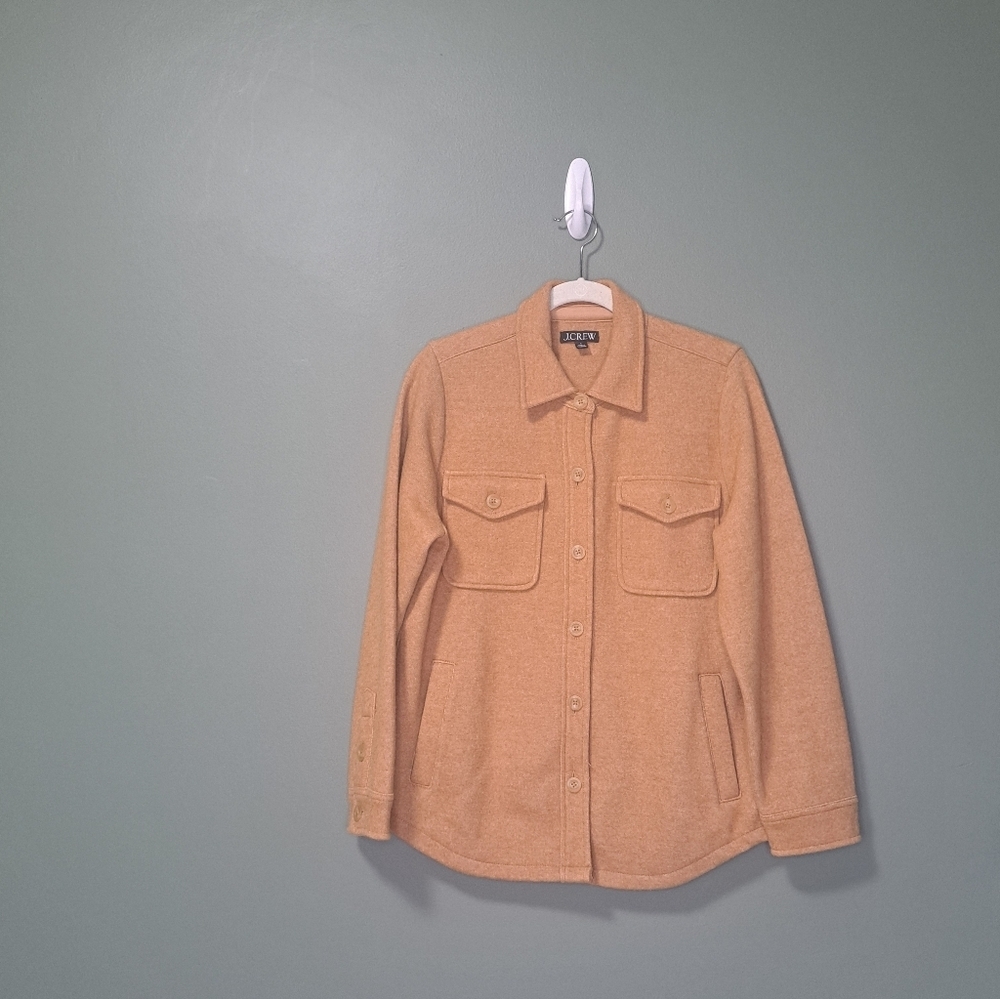 J. Crew Wool Shirt Jacket Tan Small NWOT - Picture 2 of 9